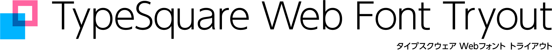 TypeSquare Web Font Tryout(タイプスクウェア Webフォント・トライアウト)